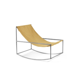 Fauteuil à Bascule Valerie Object en Acier Inoxydable/ Jaune