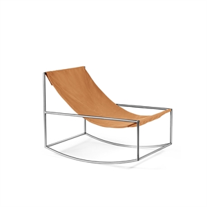 Fauteuil à Bascule Valerie Object en Acier Inoxydable/ Rose