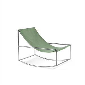 Fauteuil à Bascule Valerie Object en Acier Inoxydable/ Vert