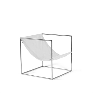 Fauteuil Valerie Object Solo Seat en Acier Inoxydable/ Blanc
