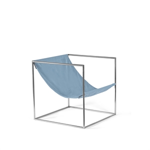 Fauteuil Valerie Object Solo Seat en Acier Inoxydable/ Bleu Clair