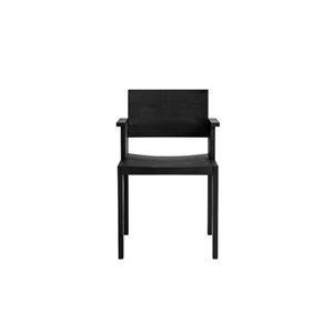 Vaarnii 016 Maasto Chaise de Salle à Manger avec Accoudoirs Noir
