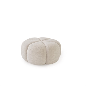 Pouf Vipp 655 Wavy Blanc Cassé/ Gris Clair
