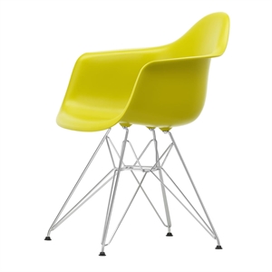 Vitra Eames Plastic DAR Dining Chair RE Moutarde/ Chrome