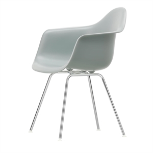 Vitra Eames Plastic DAX Chaise de Salle à Manger avec Accoudoirs Gris Clair