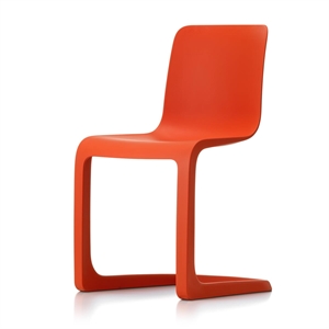 Vitra EVO-C Chaise de Salle à Manger Rouge Coquelicot