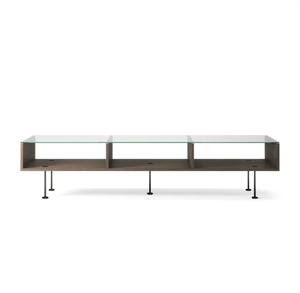 Decotique Vogue Table Basse 45x165 Chêne foncé/Noir