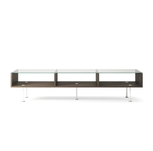 Decotique Vogue Table Basse 45x165 Chêne foncé/Blanc