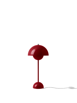 Lampe à Poser &Tradition Flowerpot VP3 Rouge Vermillon