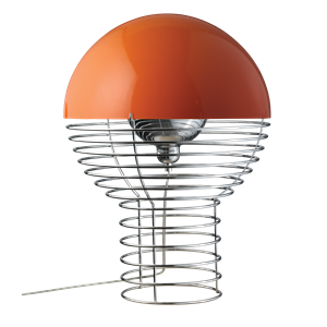 Lampe à Poser Verpan Wire Ø40 Chrome/Orange